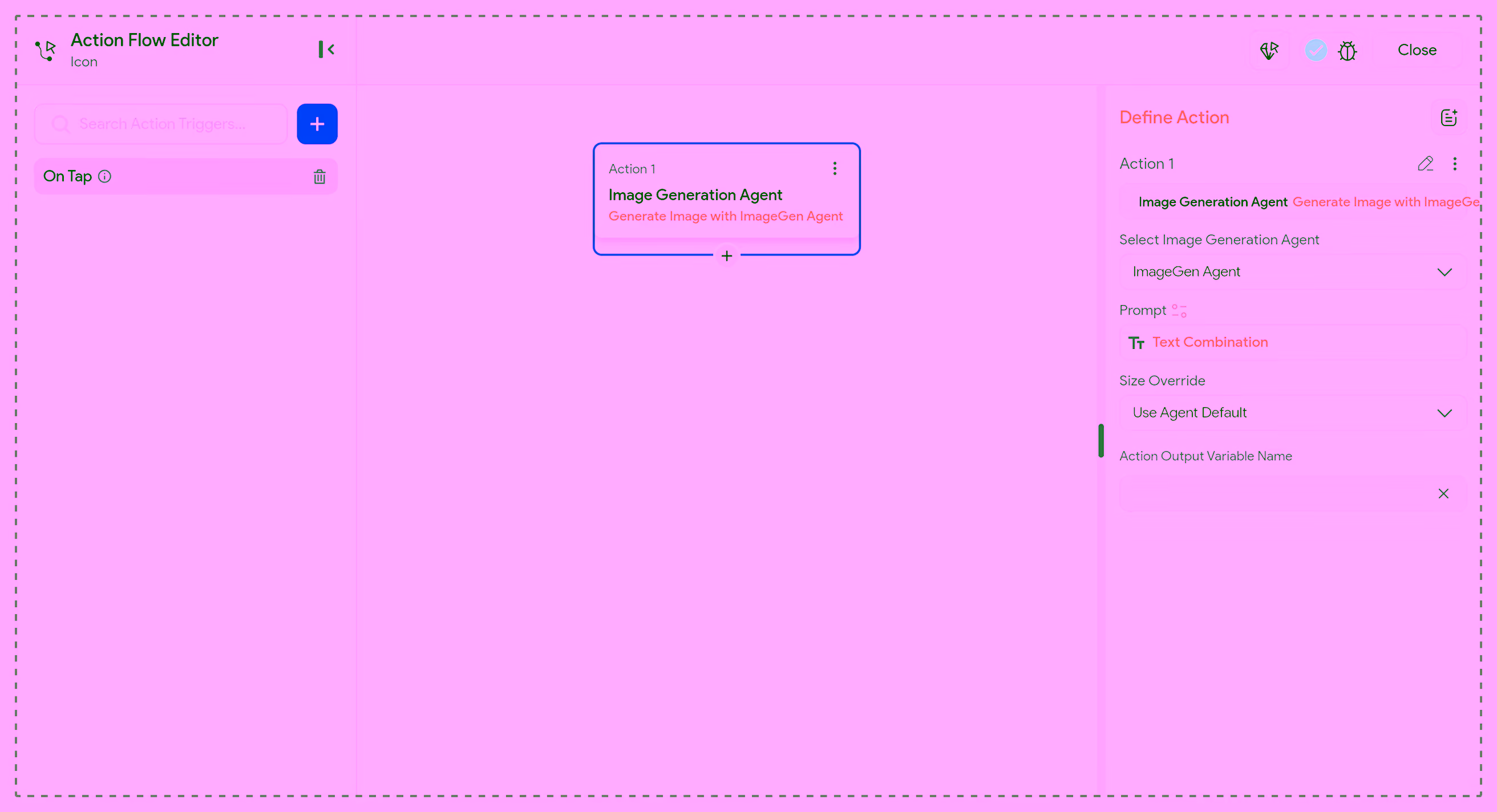 AI Agent generate image action