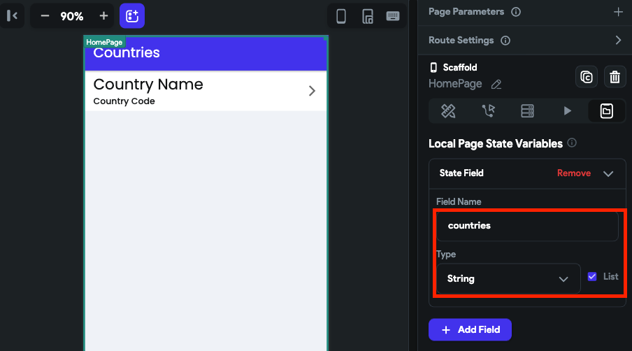 Page state variable