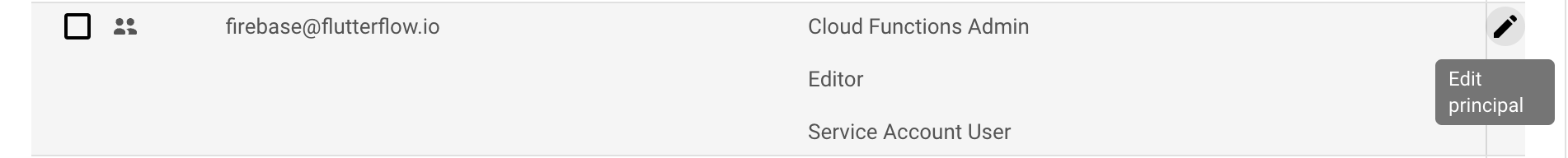 In the Google Cloud console page